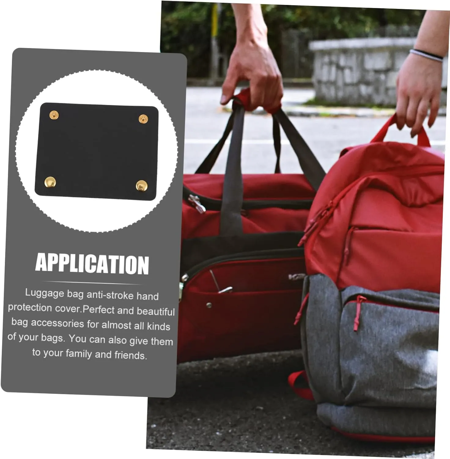 1pc Luggage Handle Cover Black Bag Handle Protector Cover for Diy Purses Handbags