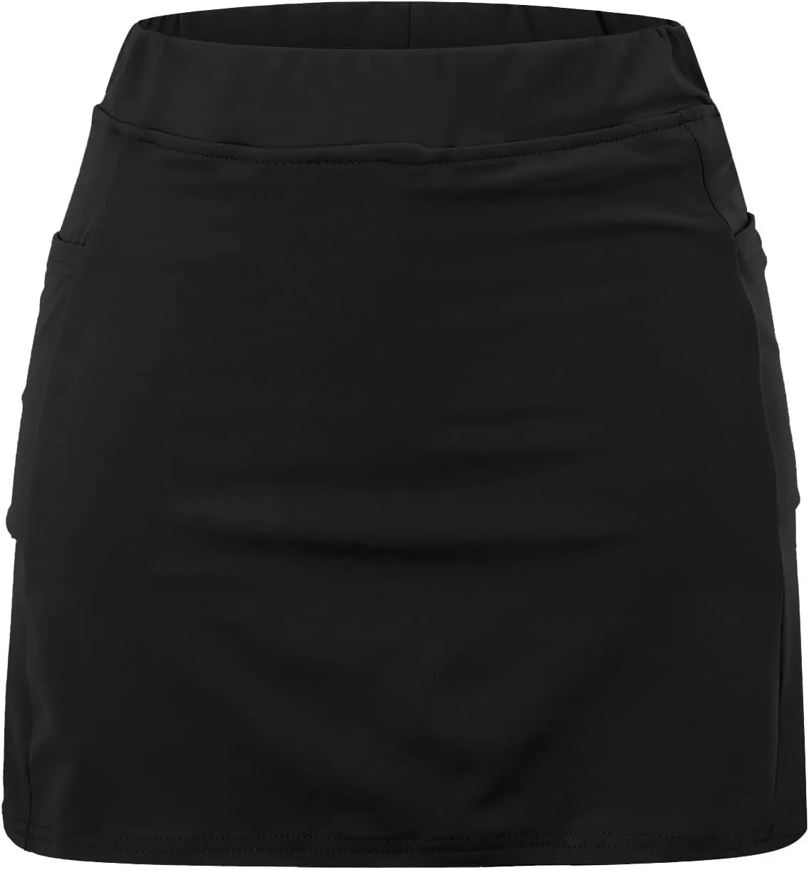 aihihe Skirts for Women Slit Trendy Summer Knee Length Modest Skorts for Women Knee Length Black Mini Skirt Women with Shorts