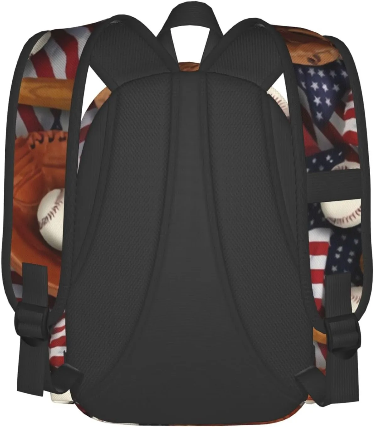 American Baseball Gloves And Flags Unisex Backpacks 15in Laptop Backpack Multipurpose Double Shoulder Bag For Men Women Gifts