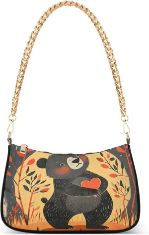 Angry Cat with Canary on Head Hand Bags for Women, Crossbody Bags