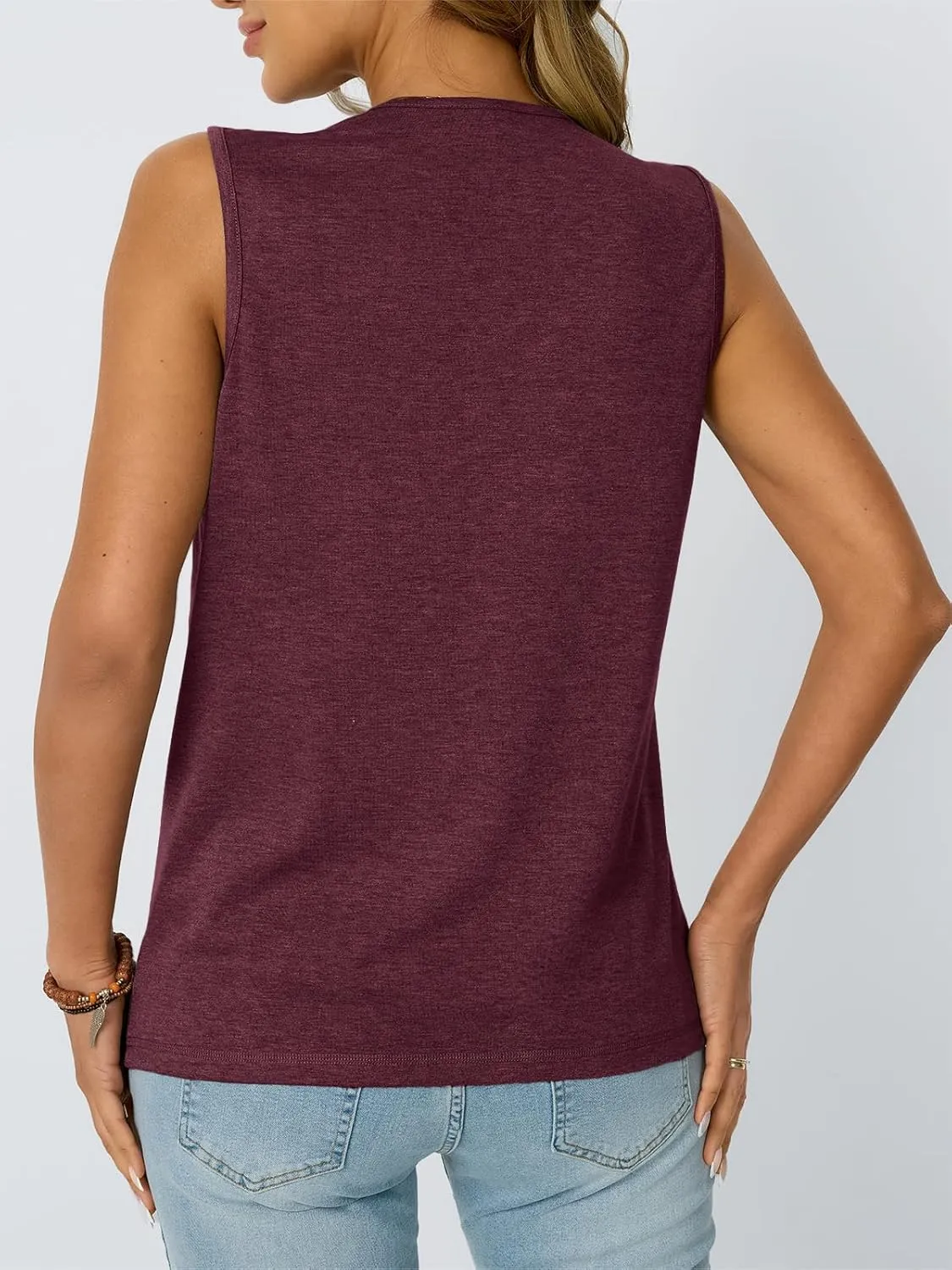 AUTOMET V Neck Tank Tops Womens Casual Sleeveless Flowy Vacation Summer Shirts
