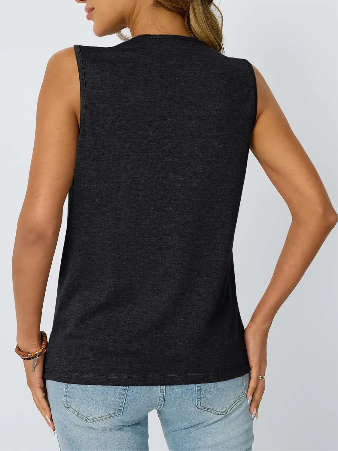AUTOMET V Neck Tank Tops Womens Casual Sleeveless Flowy Vacation Summer Shirts