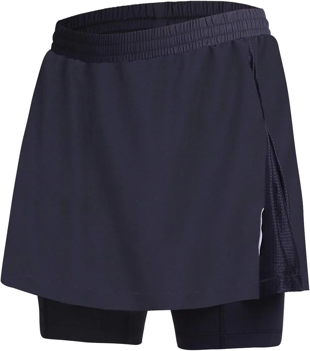 beroy Women Quick Dry and Breathable Cycling Skirt Shorts,Bike Skorts Pantskirt with 3D Padded