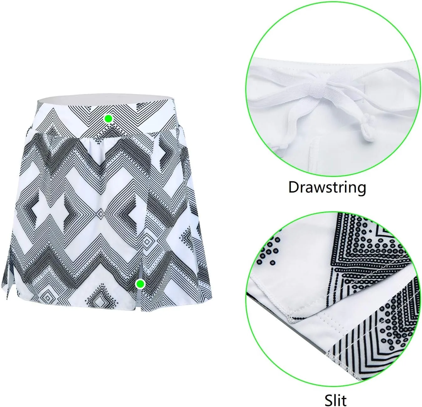 beroy Women Quick Dry and Breathable Cycling Skirt Shorts,Bike Skorts Pantskirt with 3D Padded