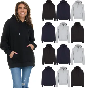 BILLIONHATS Women's Hoodie Oversized Sweatshirts, Cotton Blend, Bulk Womens Hoodies Bulk Sweatshirt Pack