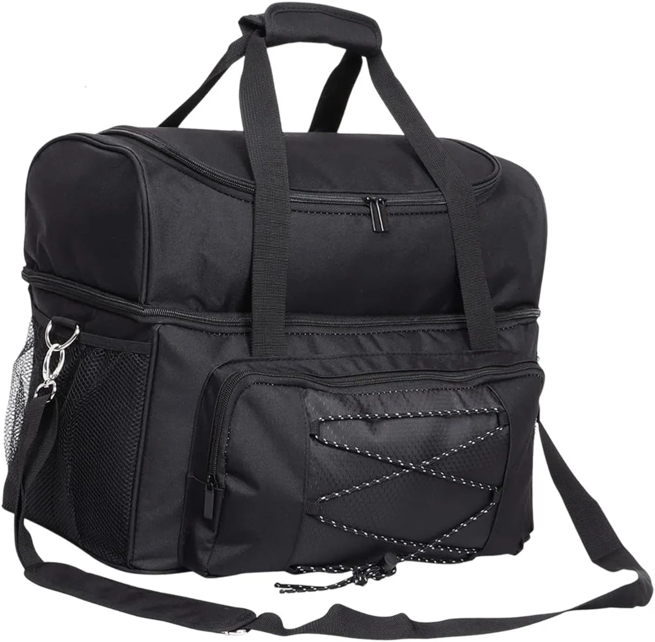 Bowling Tote 2 Ball Bowling Bag Practical Case with Handle Padded Ball Holder Organizer for Outdoor Activities, Gym Training