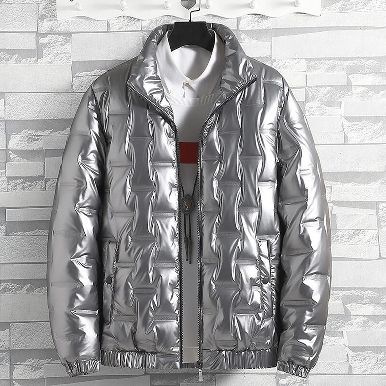 Bubble Coat Men Puffer Winter Thickened Coat Cotton Padded Jacket Fashion Autumn And Winter Short Windproof Cotton Jacket