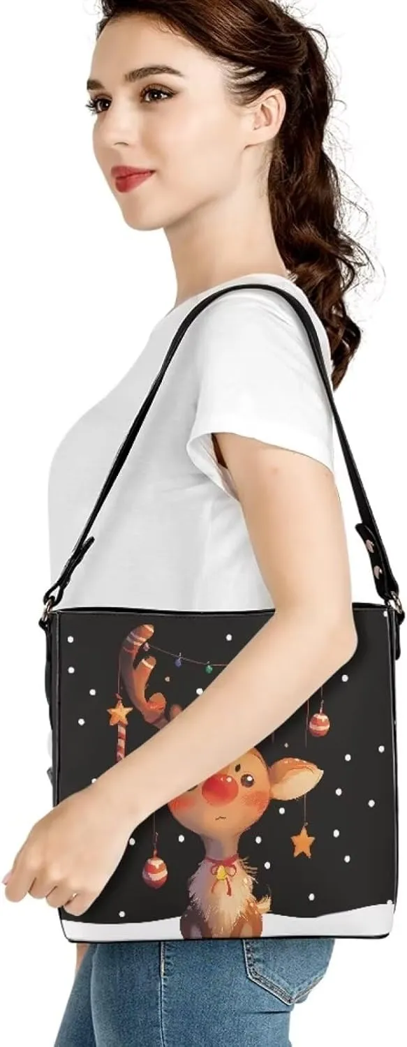 Bucket Bag Carton Practical Bucket Bags Reusable Handbag Shoulder Bag for Shopping Work