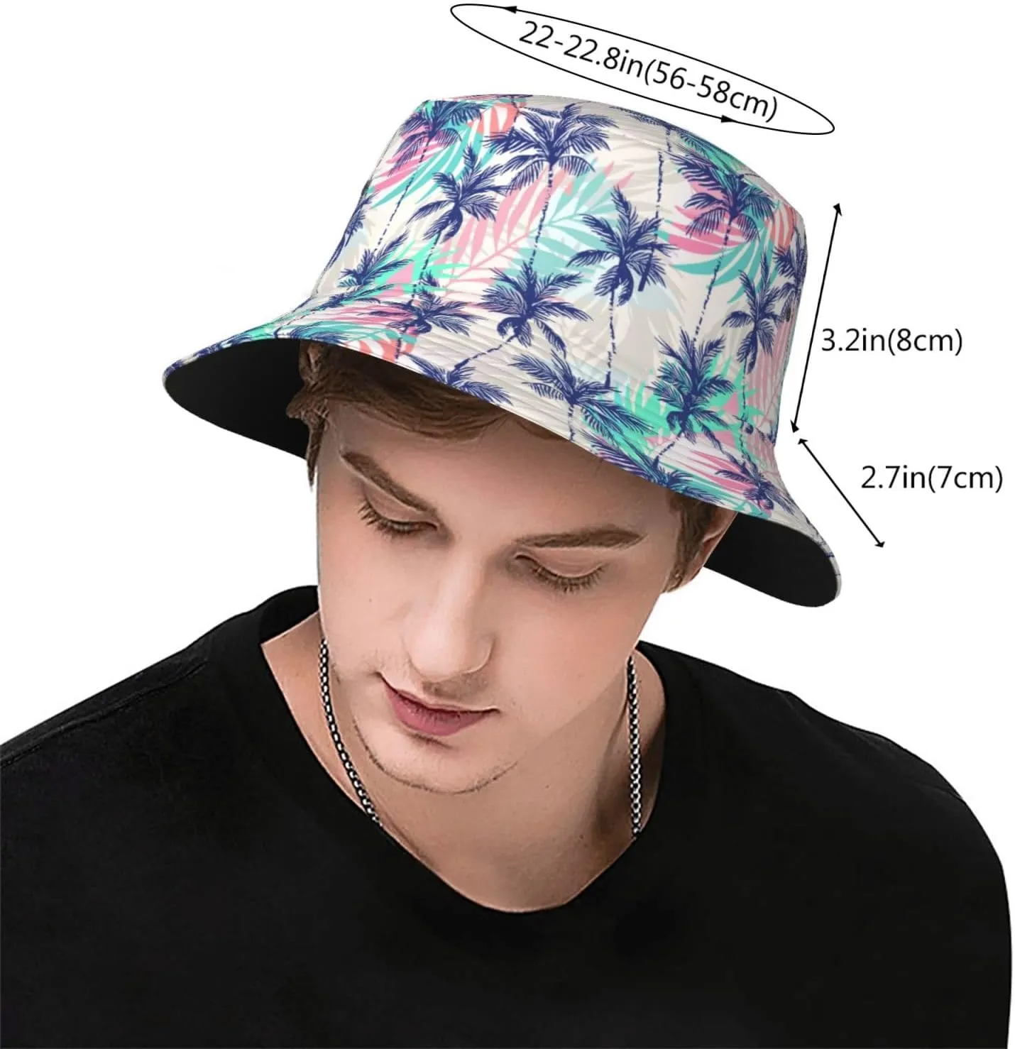 Bucket Hat Summer Beach Fisherman Cap Packable Sun Hats