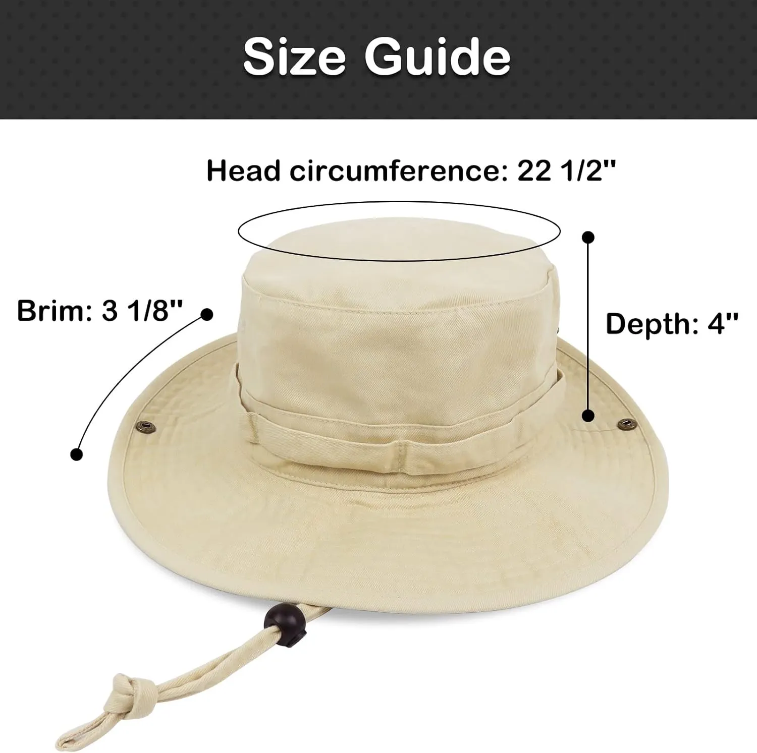 Bucket Hat Wide Brim UV Protection Sun Hat Boonie Hats Fishing Hiking Safari Outdoor Hats for Men and Women