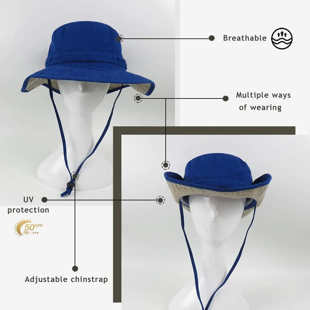 Bucket Hat Wide Brim UV Protection Sun Hat Boonie Hats Fishing Hiking Safari Outdoor Hats for Men and Women