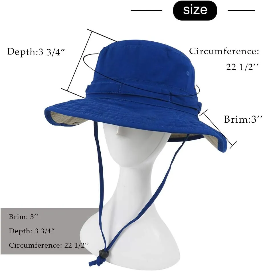 Bucket Hat Wide Brim UV Protection Sun Hat Boonie Hats Fishing Hiking Safari Outdoor Hats for Men and Women