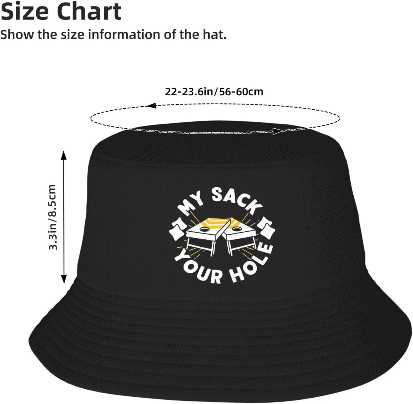 Bucket Hats Fashion Sun Cap Packable Outdoor Fisherman Hat for Women and Men Cornhole Your Hole is My Goal 5 Bucket Hats