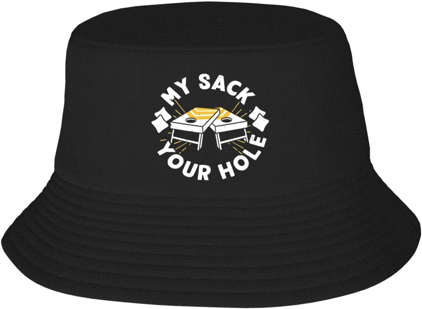 Bucket Hats Fashion Sun Cap Packable Outdoor Fisherman Hat for Women and Men Cornhole Your Hole is My Goal 5 Bucket Hats