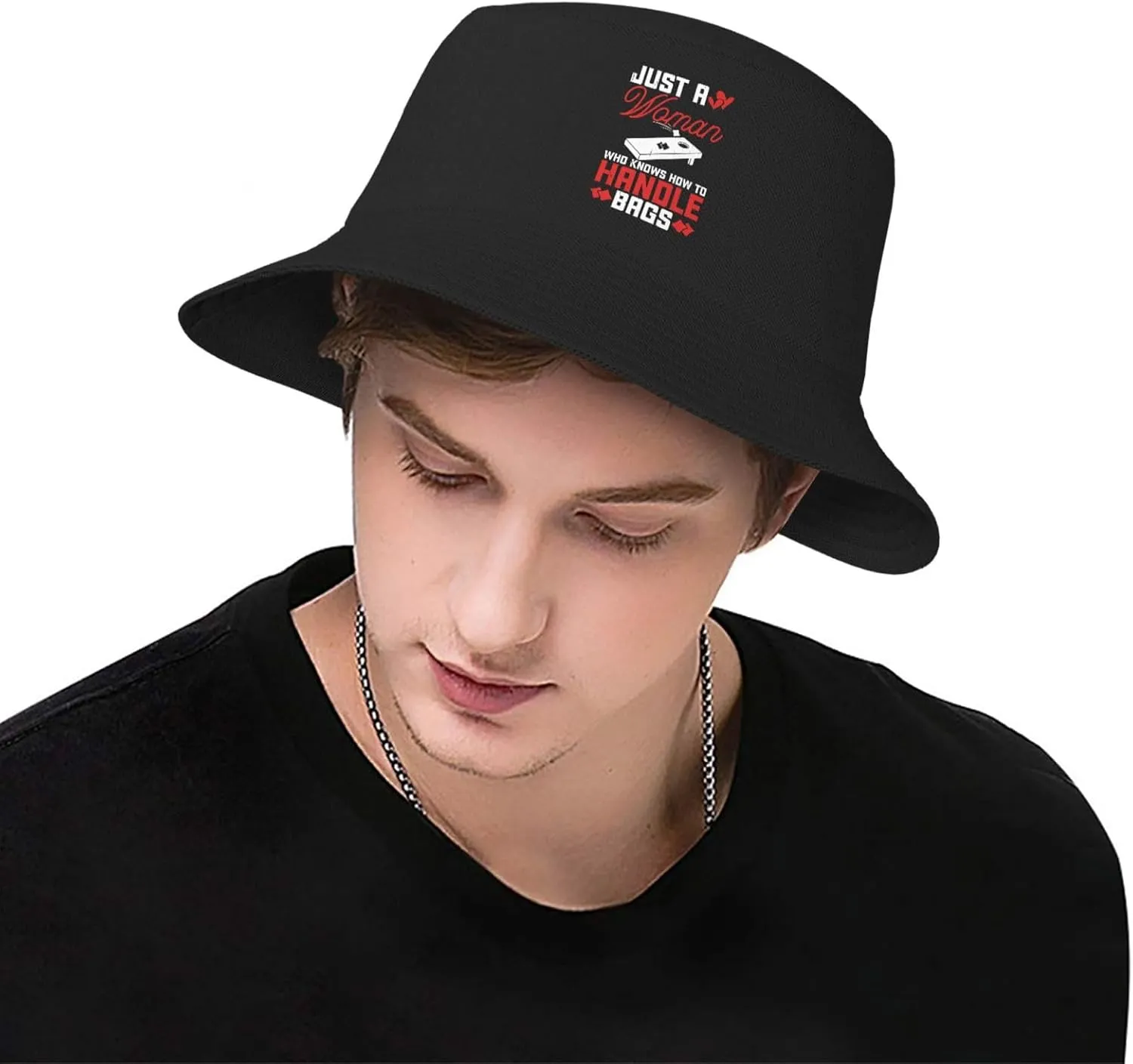 Bucket Hats Fashion Sun Cap Packable Outdoor Fisherman Hat for Women and Men Cornhole Your Hole is My Goal 5 Bucket Hats