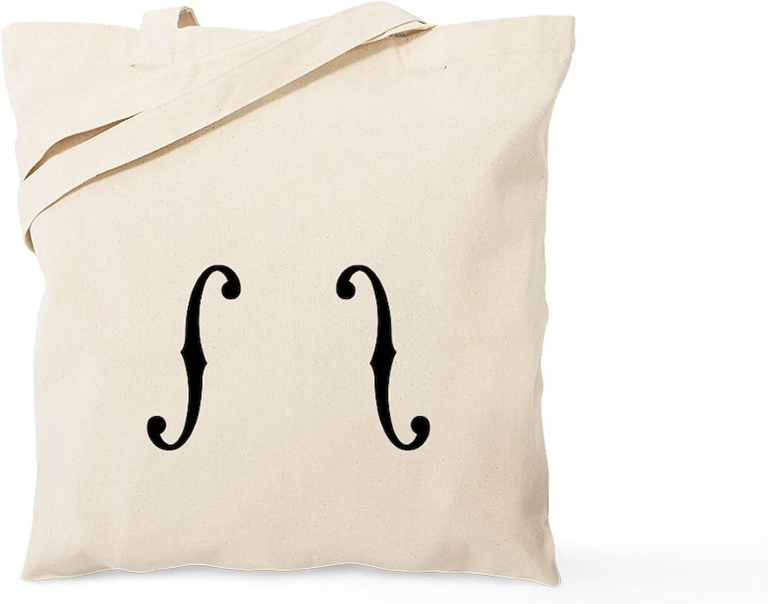 CafePress F Holes Tote Bag Natural Canvas Tote Bag, Reusable Shopping Bag