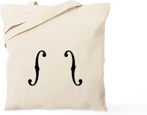 CafePress F Holes Tote Bag Natural Canvas Tote Bag, Reusable Shopping Bag