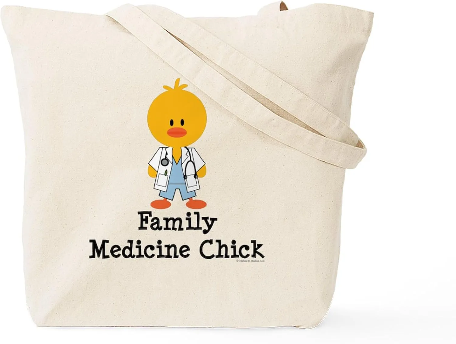 CafePress Family Medicine Chick Tote Bag Natural Canvas Tote Bag, Reusable Shopping Bag