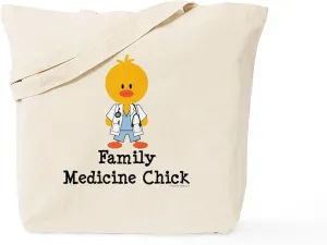 CafePress Family Medicine Chick Tote Bag Natural Canvas Tote Bag, Reusable Shopping Bag