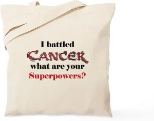 CafePress I Battled Cancer Tote Bag Natural Canvas Tote Bag, Reusable Shopping Bag