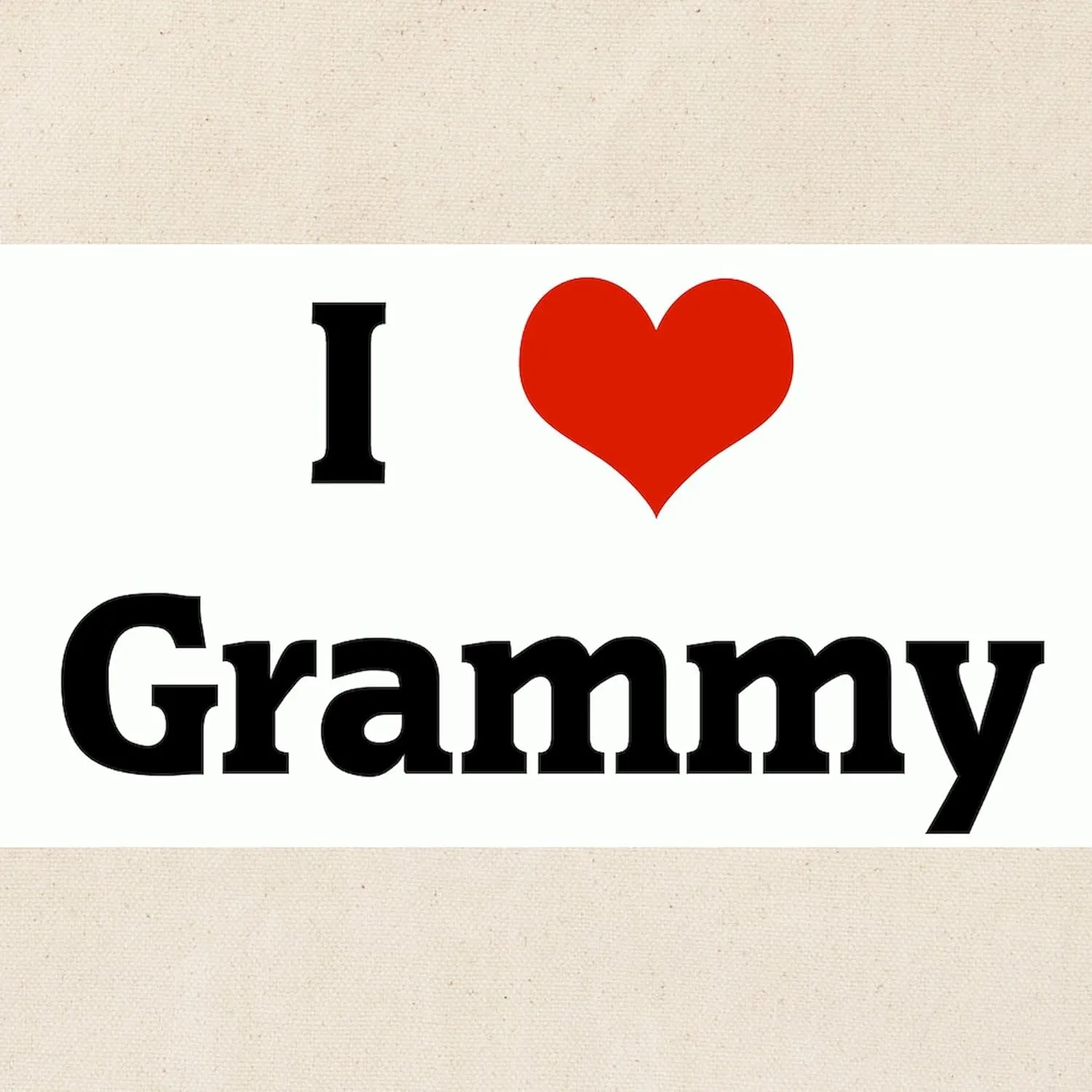 CafePress I Love Grammy Tote Bag Natural Canvas Tote Bag, Reusable Shopping Bag