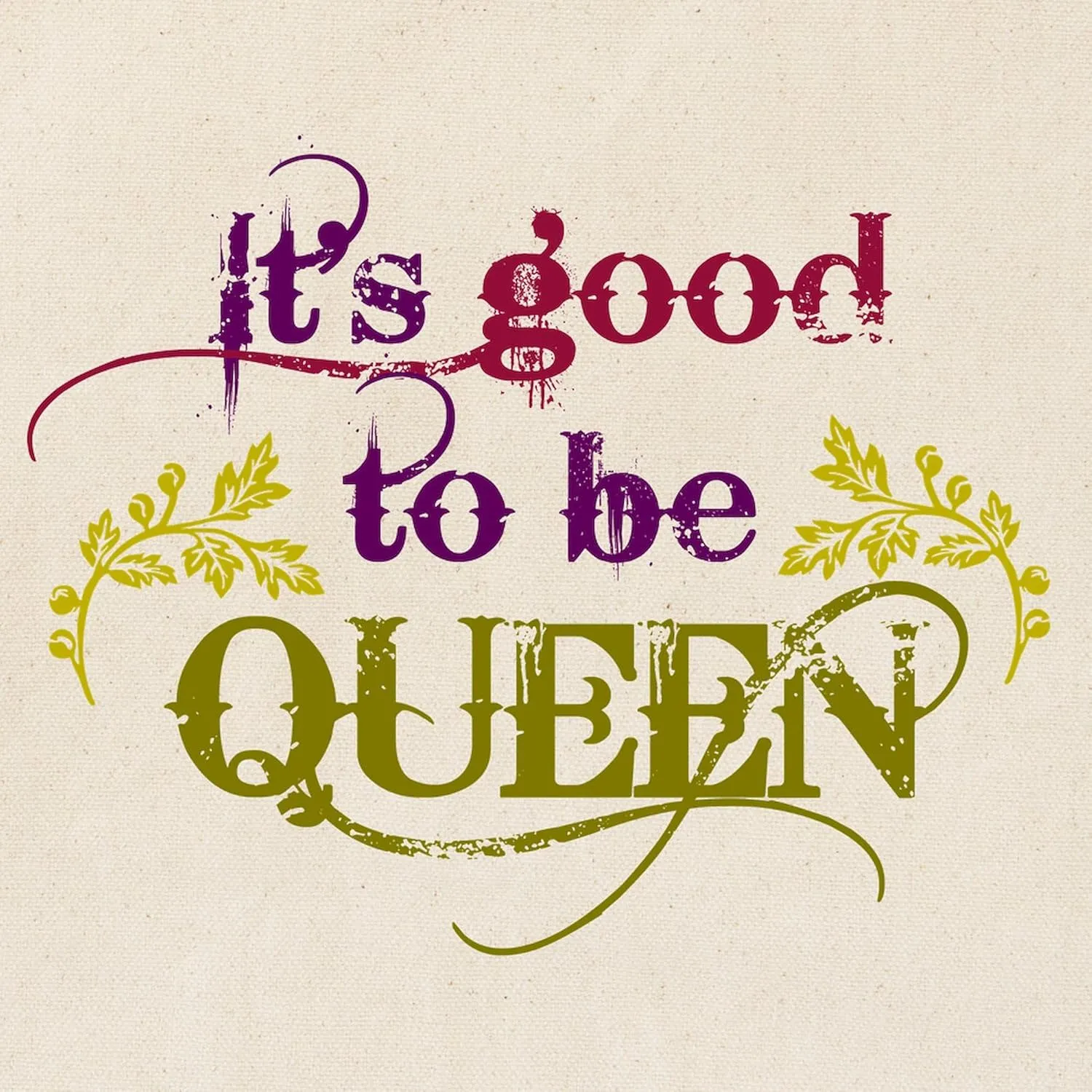 CafePress Its Good To Be Queen Tote Bag Natural Canvas Tote Bag, Reusable Shopping Bag