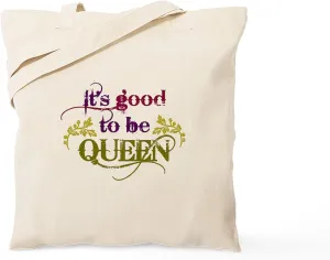 CafePress Its Good To Be Queen Tote Bag Natural Canvas Tote Bag, Reusable Shopping Bag