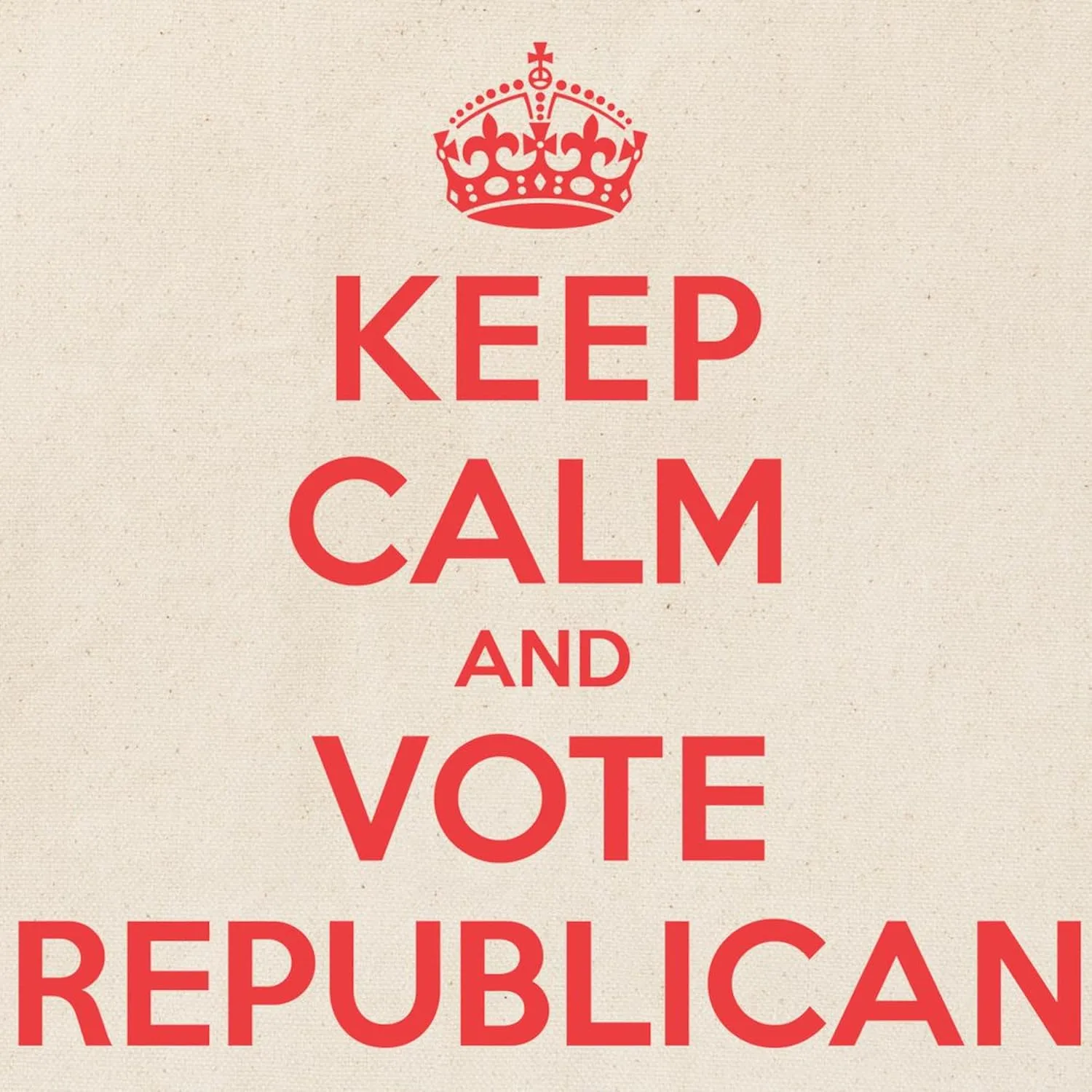 CafePress K C Vote Republican Tote Bag Natural Canvas Tote Bag, Reusable Shopping Bag