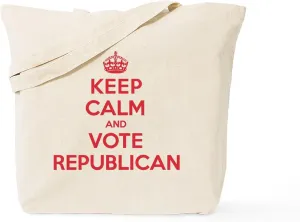 CafePress K C Vote Republican Tote Bag Natural Canvas Tote Bag, Reusable Shopping Bag