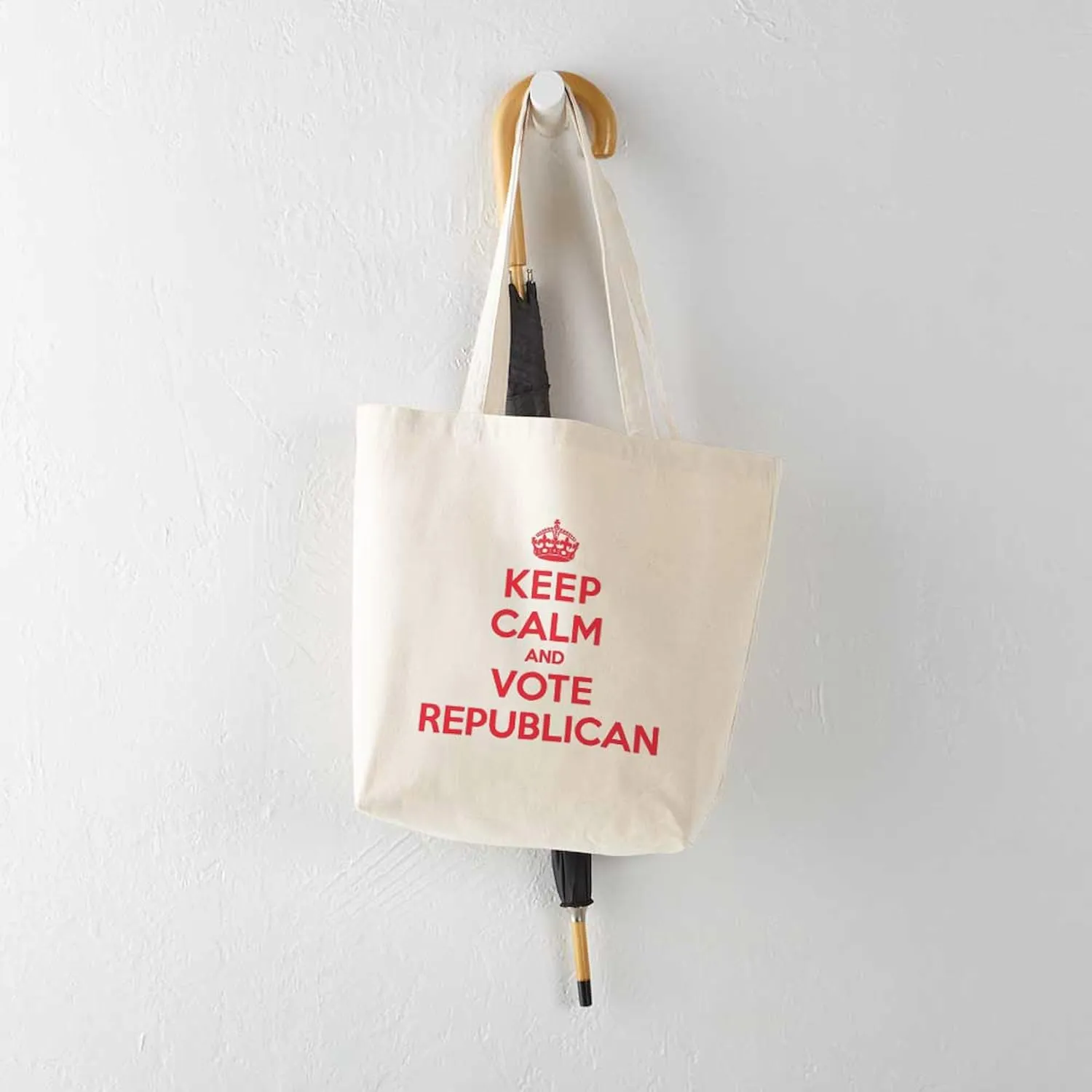 CafePress K C Vote Republican Tote Bag Natural Canvas Tote Bag, Reusable Shopping Bag