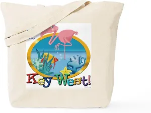 CafePress Key West Tote Bag Natural Canvas Tote Bag, Reusable Shopping Bag