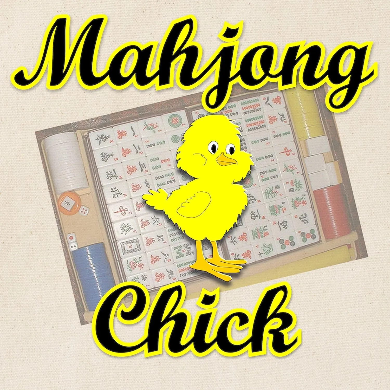 CafePress Mahjong Chick #2 Tote Bag Natural Canvas Tote Bag, Reusable Shopping Bag