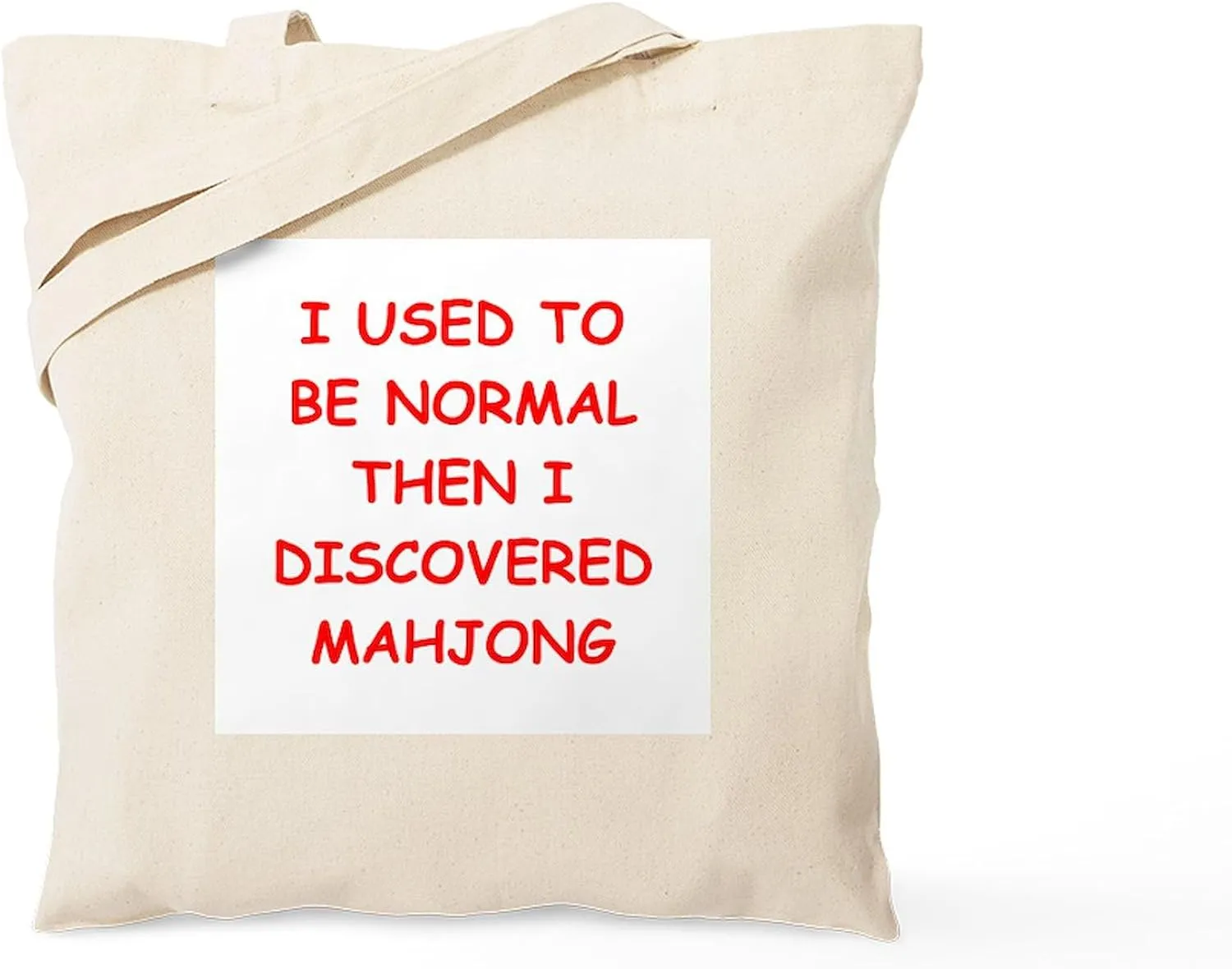 CafePress Mahjong Tote Bag Natural Canvas Tote Bag, Reusable Shopping Bag