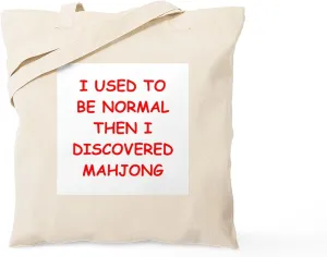 CafePress Mahjong Tote Bag Natural Canvas Tote Bag, Reusable Shopping Bag