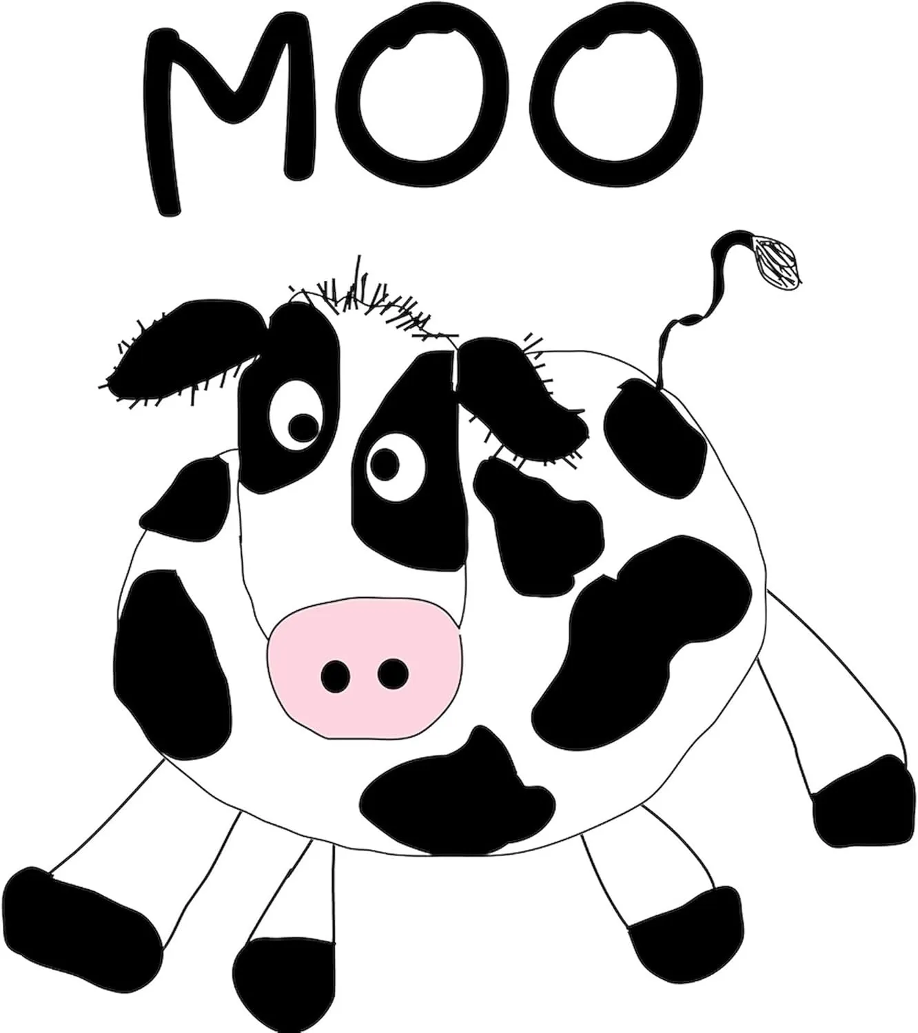CafePress Moo Cow Tote Bag Natural Canvas Tote Bag, Reusable Shopping Bag