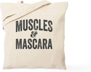 CafePress Muscles And Mascara Tote Bag Natural Canvas Tote Bag, Reusable Shopping Bag