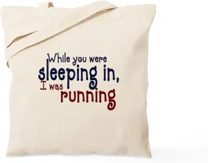 CafePress Sleeping In Tote Bag Natural Canvas Tote Bag, Reusable Shopping Bag