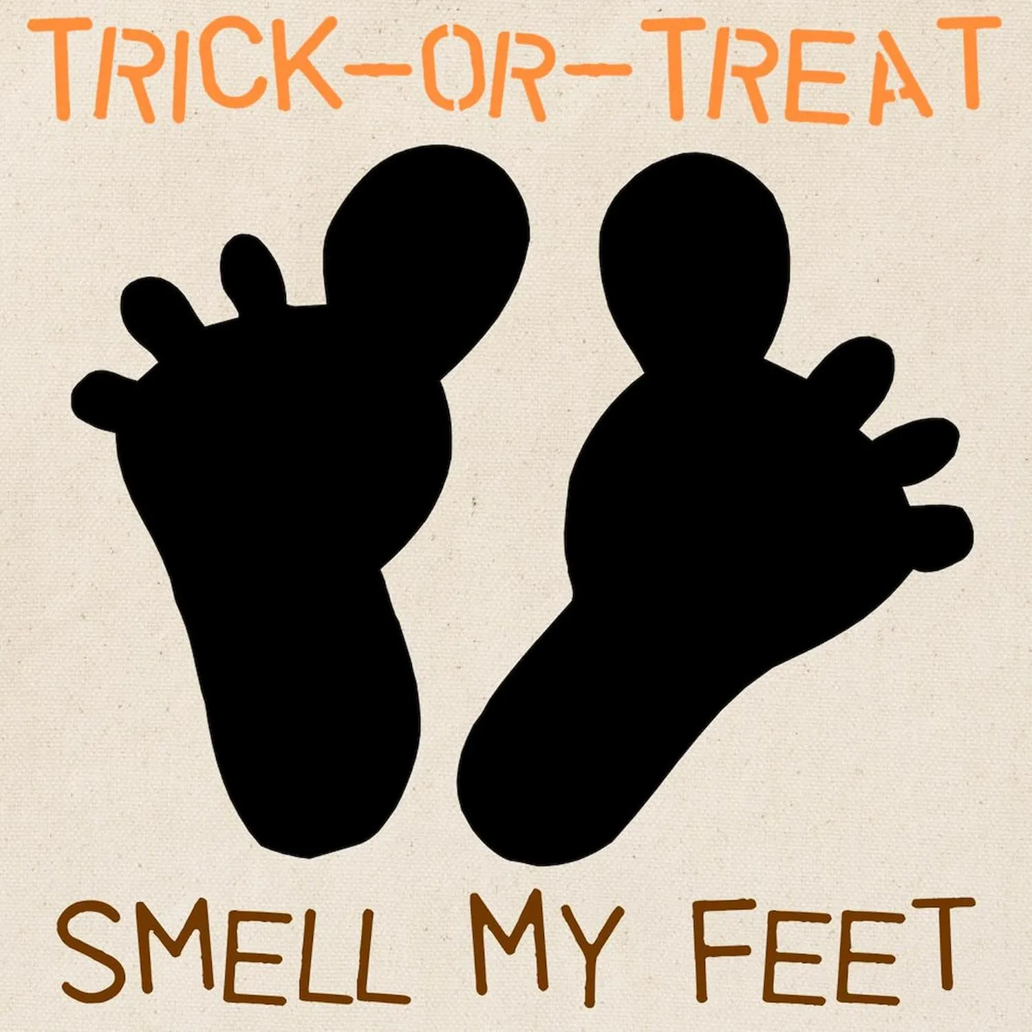 CafePress Smell My Feet Halloween Tote Bag Natural Canvas Tote Bag, Reusable Shopping Bag