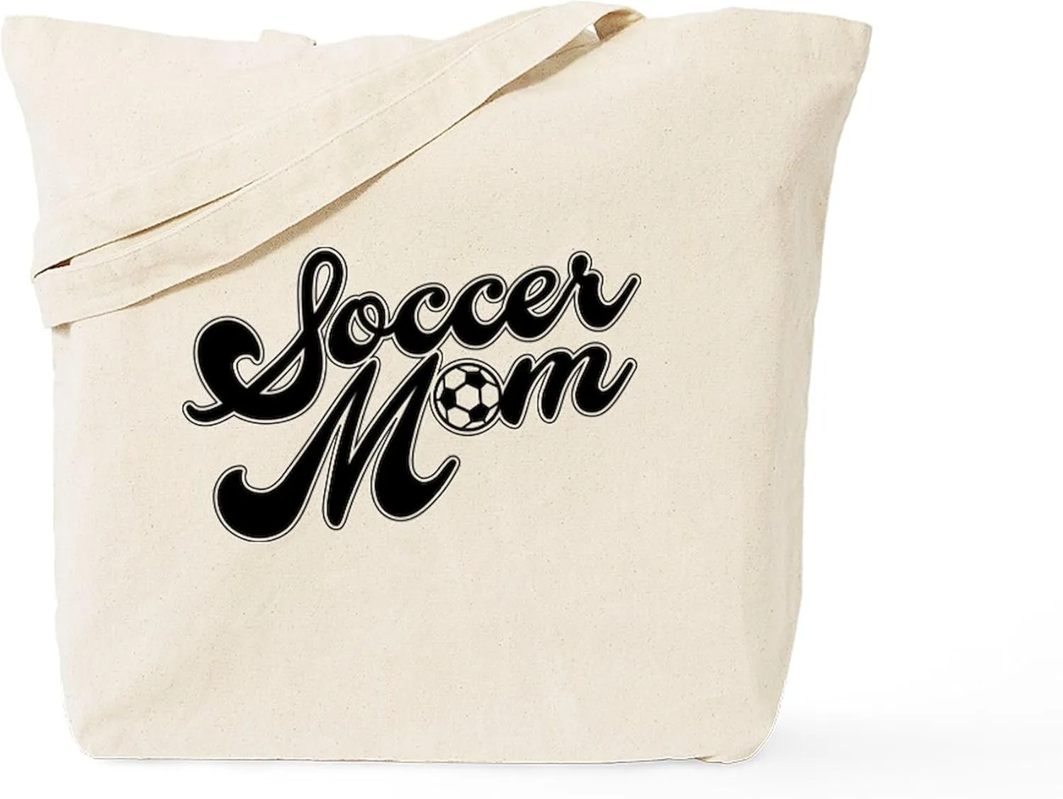 CafePress Soccer Mom Tote Bag Natural Canvas Tote Bag, Reusable Shopping Bag