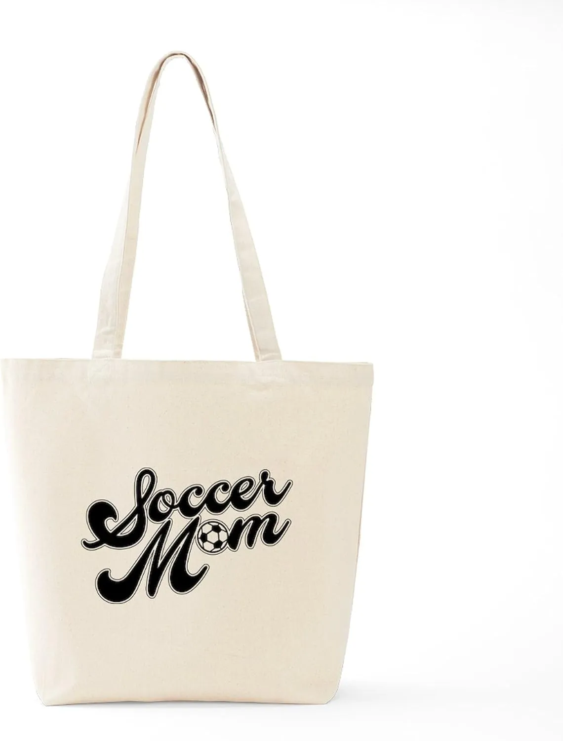 CafePress Soccer Mom Tote Bag Natural Canvas Tote Bag, Reusable Shopping Bag