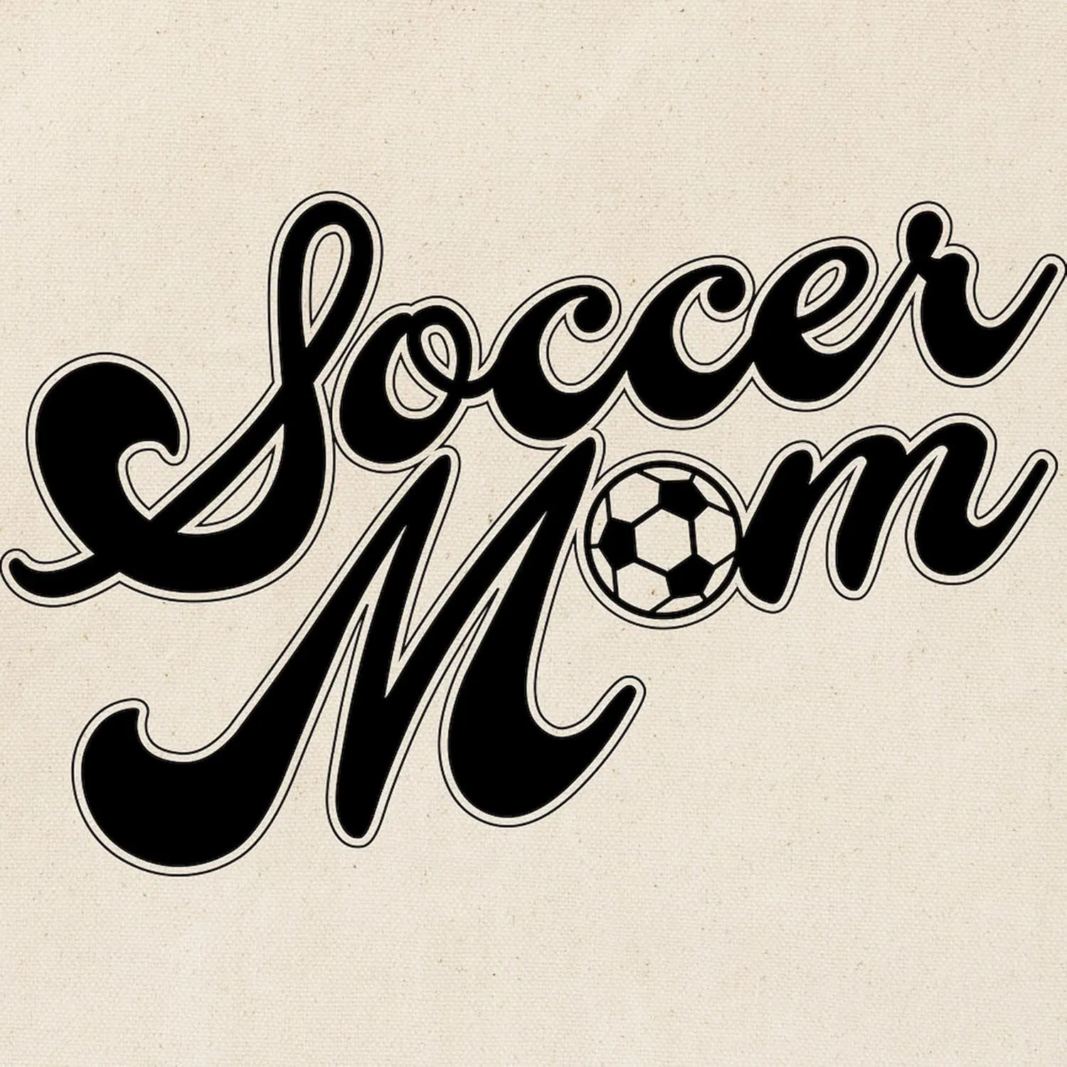 CafePress Soccer Mom Tote Bag Natural Canvas Tote Bag, Reusable Shopping Bag