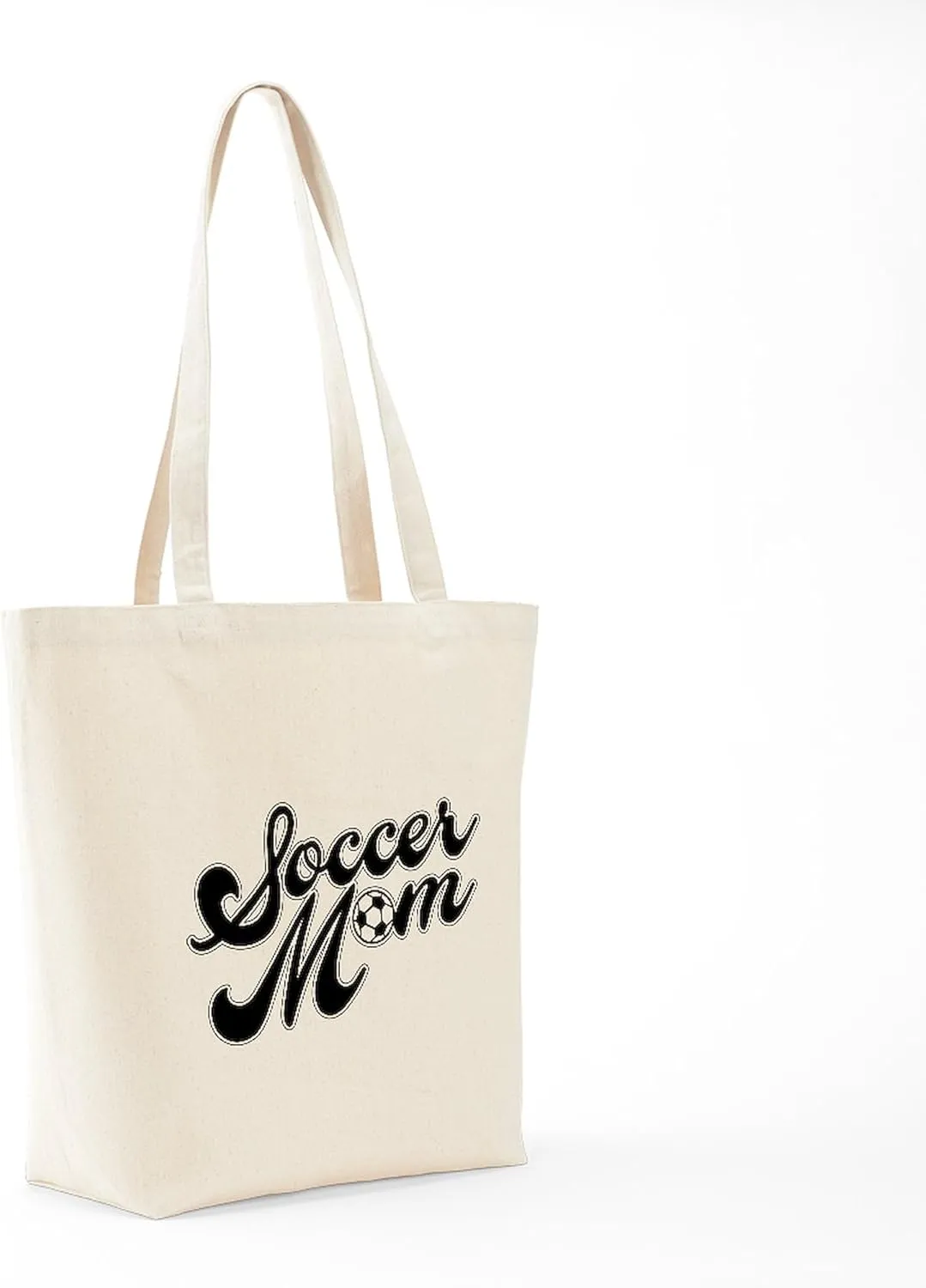 CafePress Soccer Mom Tote Bag Natural Canvas Tote Bag, Reusable Shopping Bag