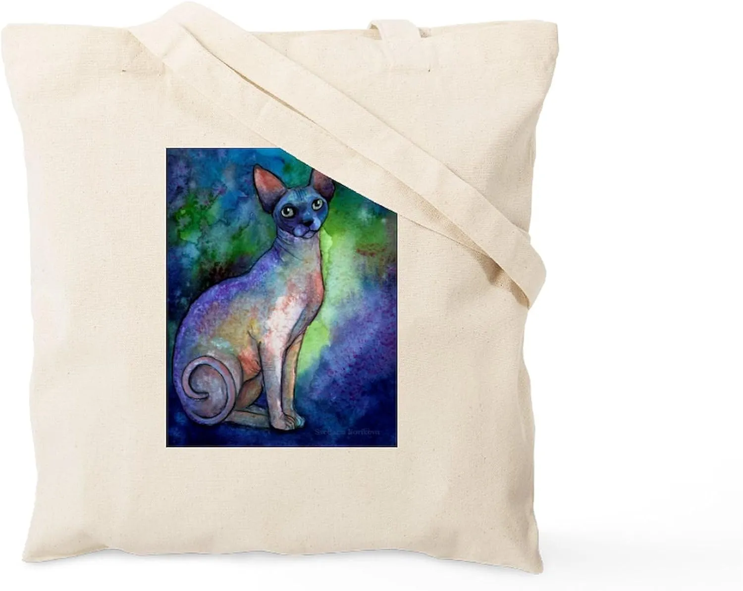 CafePress Sphynx Tote Bag Natural Canvas Tote Bag, Reusable Shopping Bag