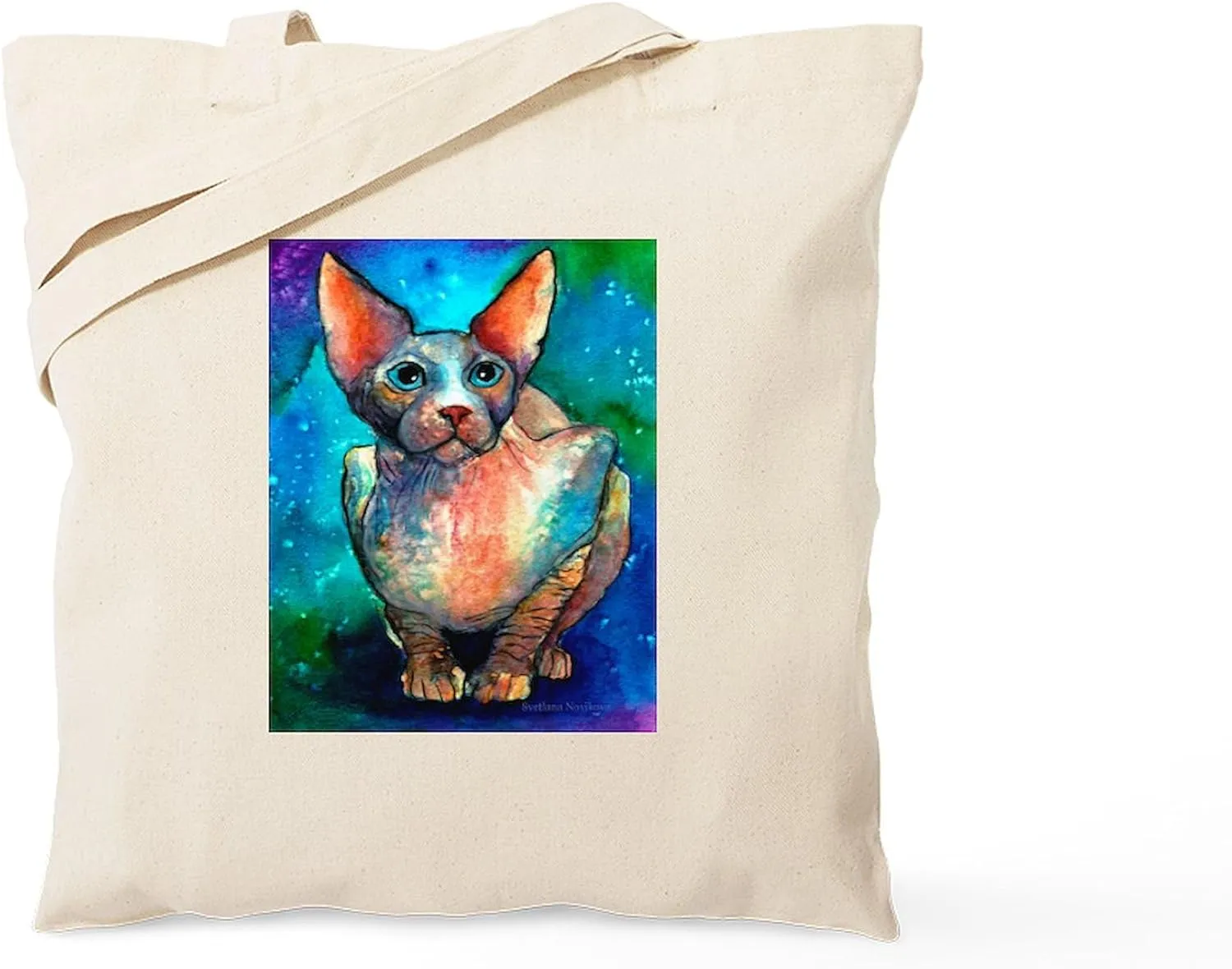 CafePress Sphynx Tote Bag Natural Canvas Tote Bag, Reusable Shopping Bag