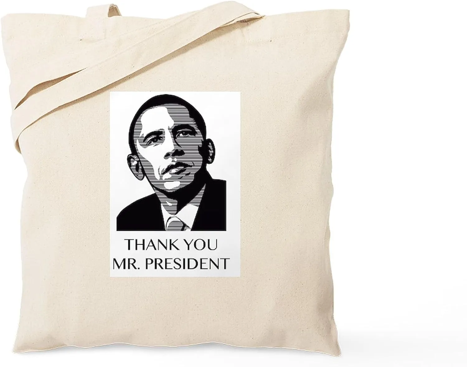 CafePress Thank You Mr. President Tote Bag Natural Canvas Tote Bag, Reusable Shopping Bag
