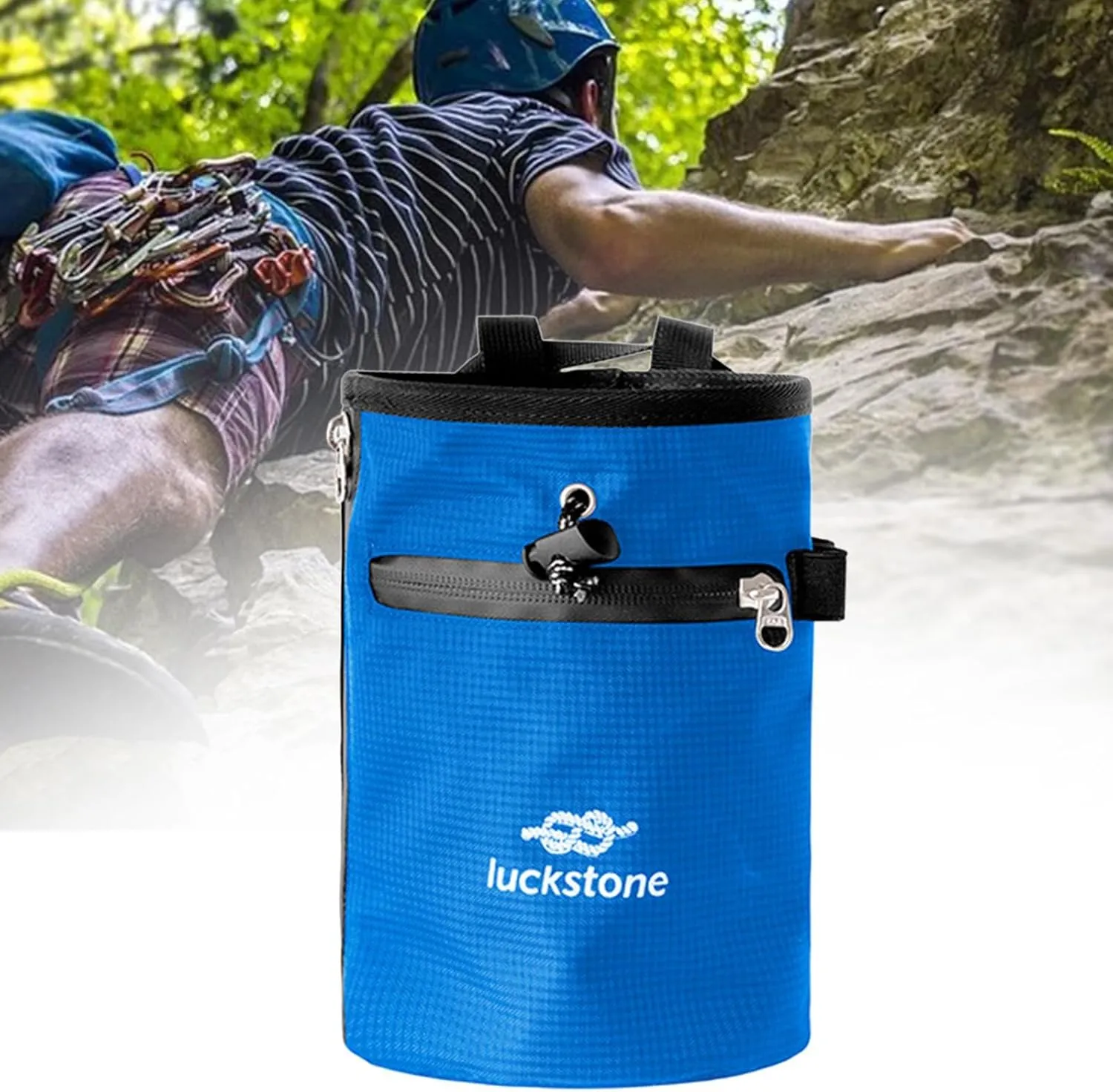 Chalk Bag Storage Pouch Drawstring Closure Practical Chalk Carrier Bag Waist Belt for Pole Dancing Weightlifting Gym Sports