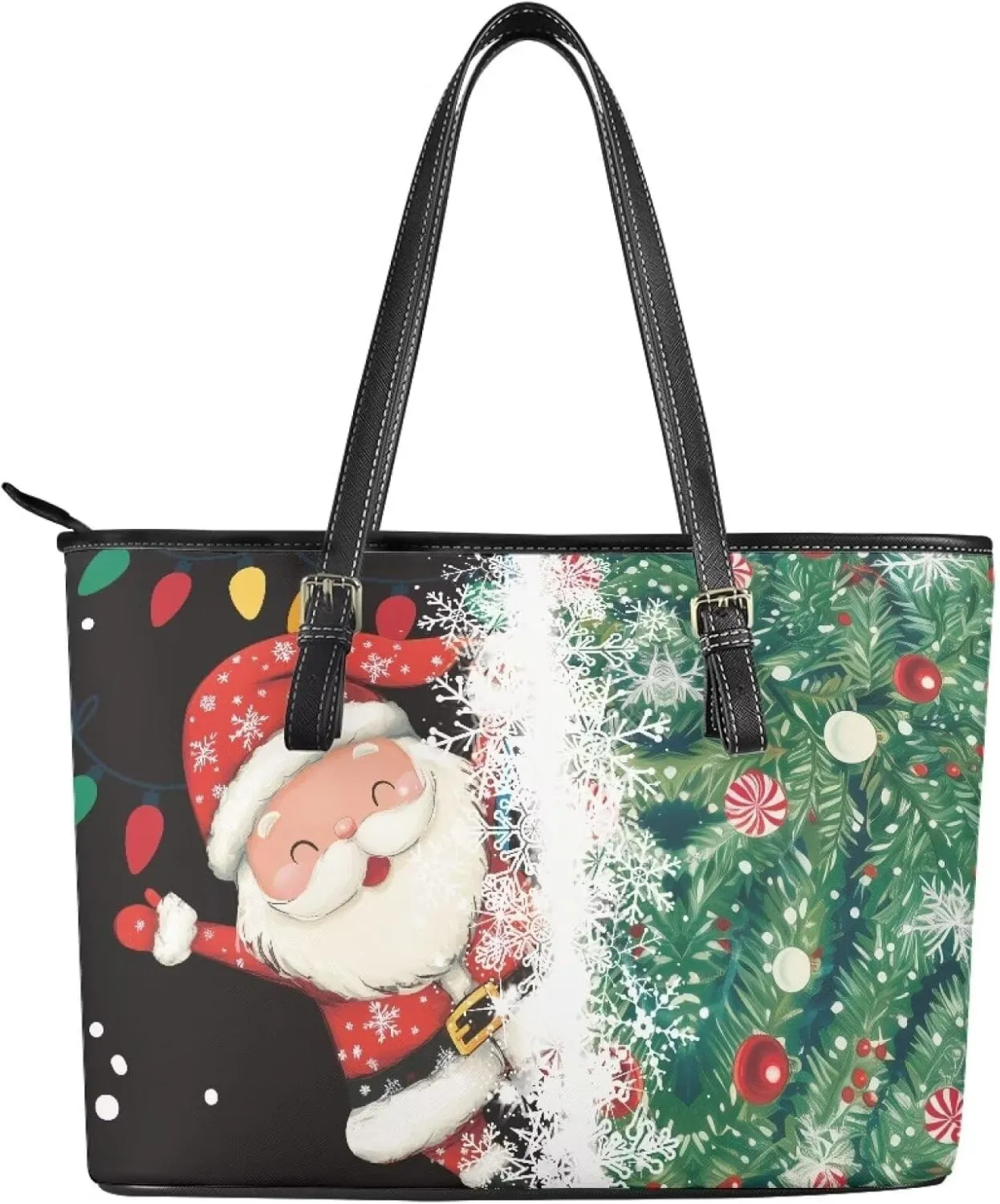 Christmas Tote Handbag for Women Functional Tote Laptop Bag for College Fashion Travel Bag Shoulder Bag