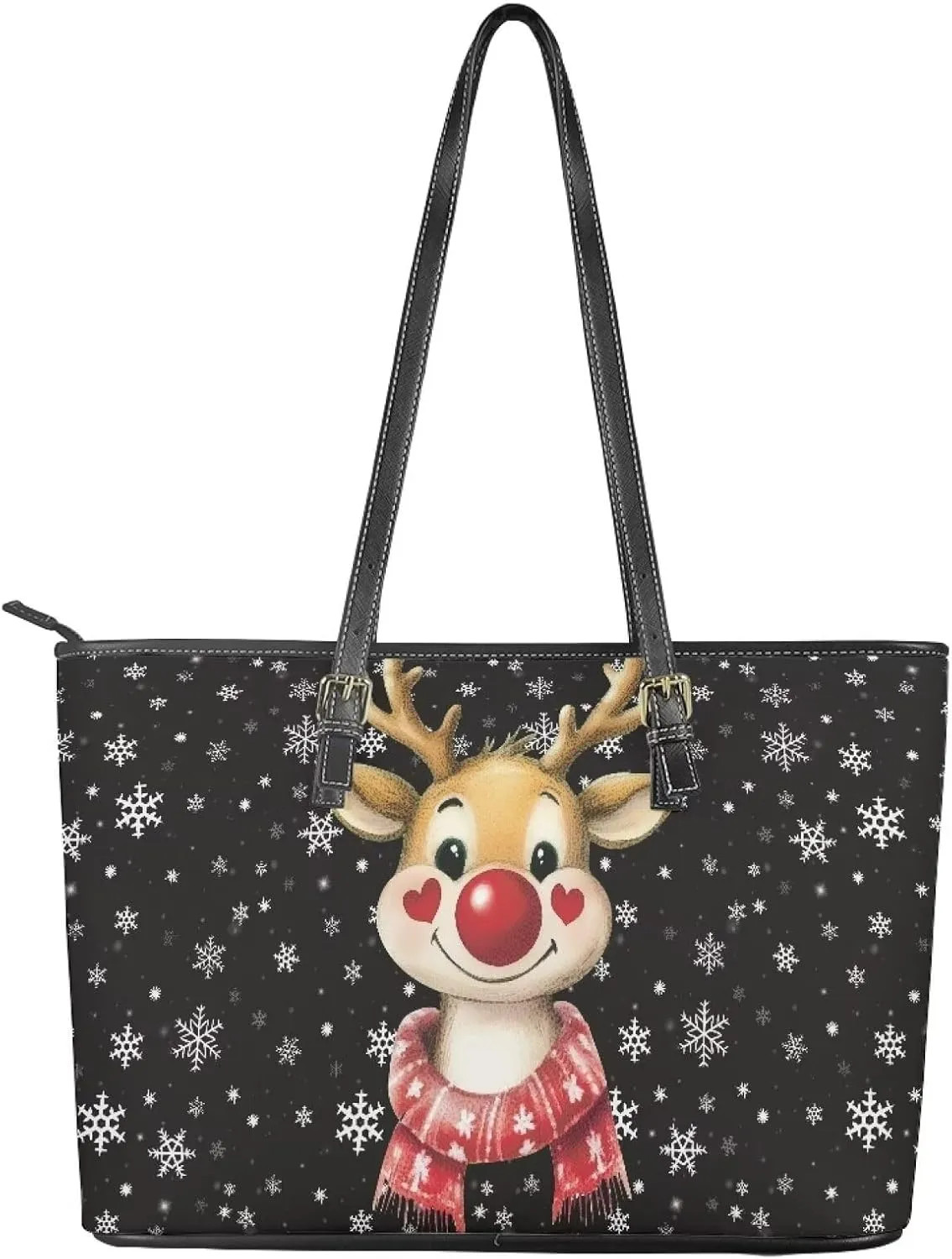 Christmas Tote Handbag for Women Functional Tote Laptop Bag for College Fashion Travel Bag Shoulder Bag