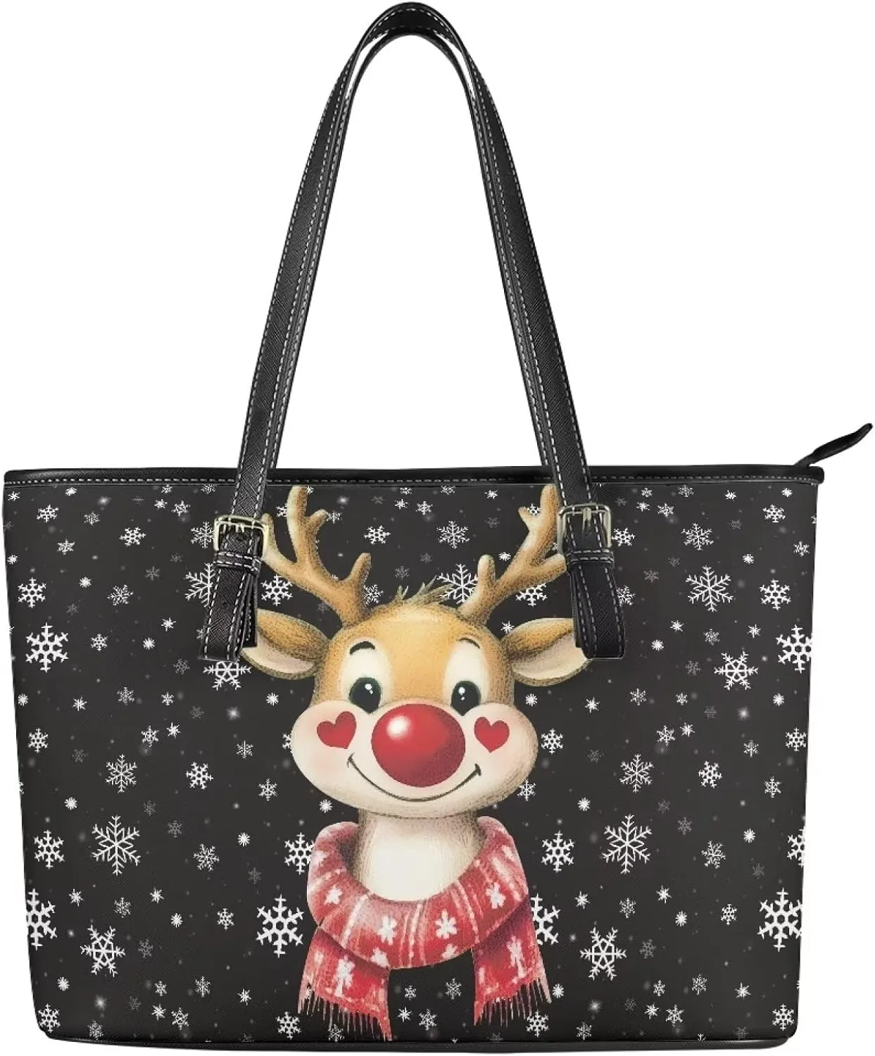 Christmas Tote Handbag for Women Functional Tote Laptop Bag for College Fashion Travel Bag Shoulder Bag