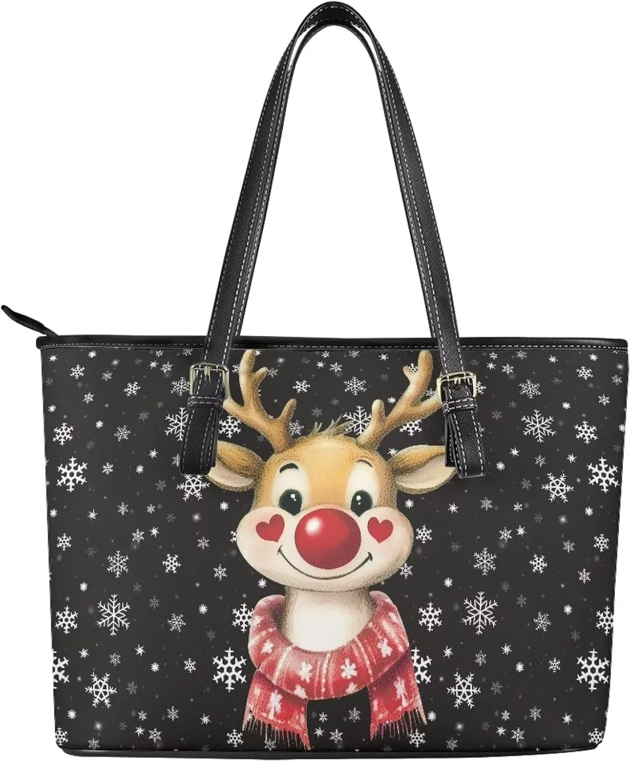Christmas Tote Handbag for Women Functional Tote Laptop Bag for College Fashion Travel Bag Shoulder Bag